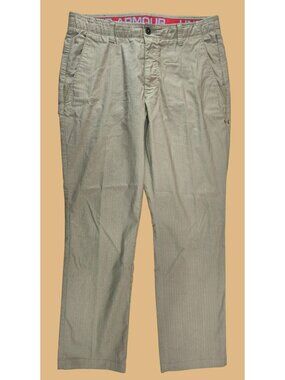 Under Armour Mens Khaki Straight-Leg Pants 36x30